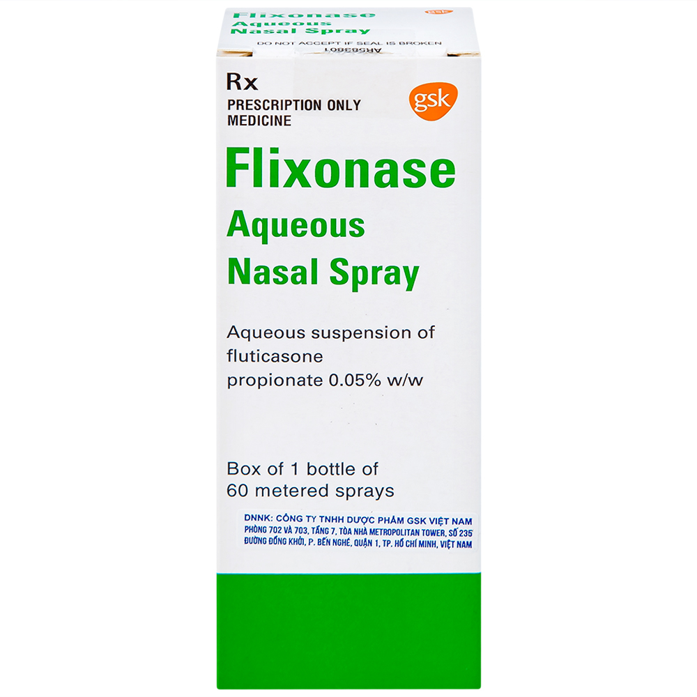 Xịt mũi Flixonase 0.05% GSK điều trị viêm mũi dị ứng (60 liều)