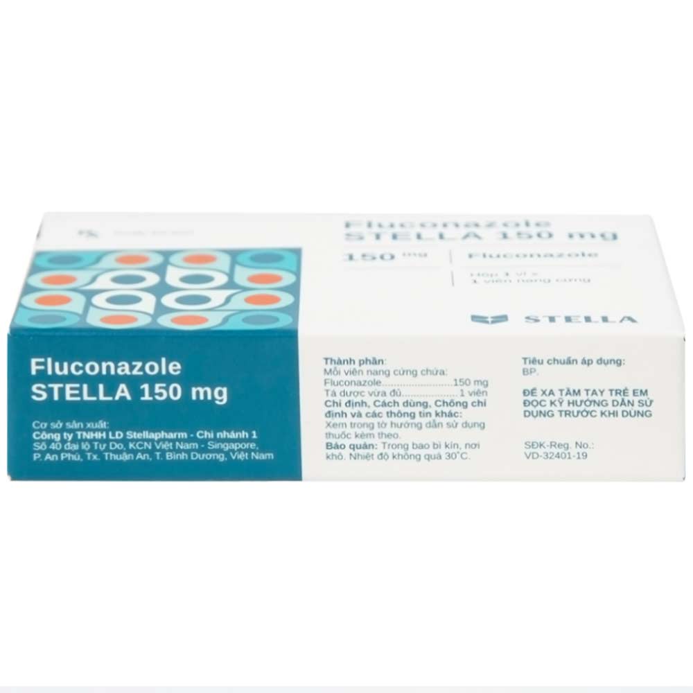 Thuốc Fluconazole Stella 150mg điều trị nhiễm nấm (1 vỉ x 1 viên)