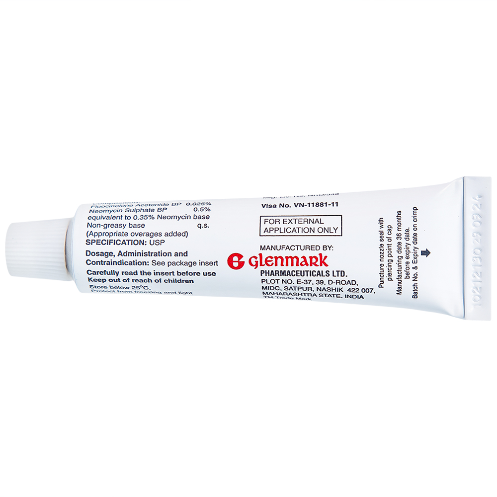 Kem Flucort-N Glenmark hỗ trợ điều trị các bệnh viêm da (15g)