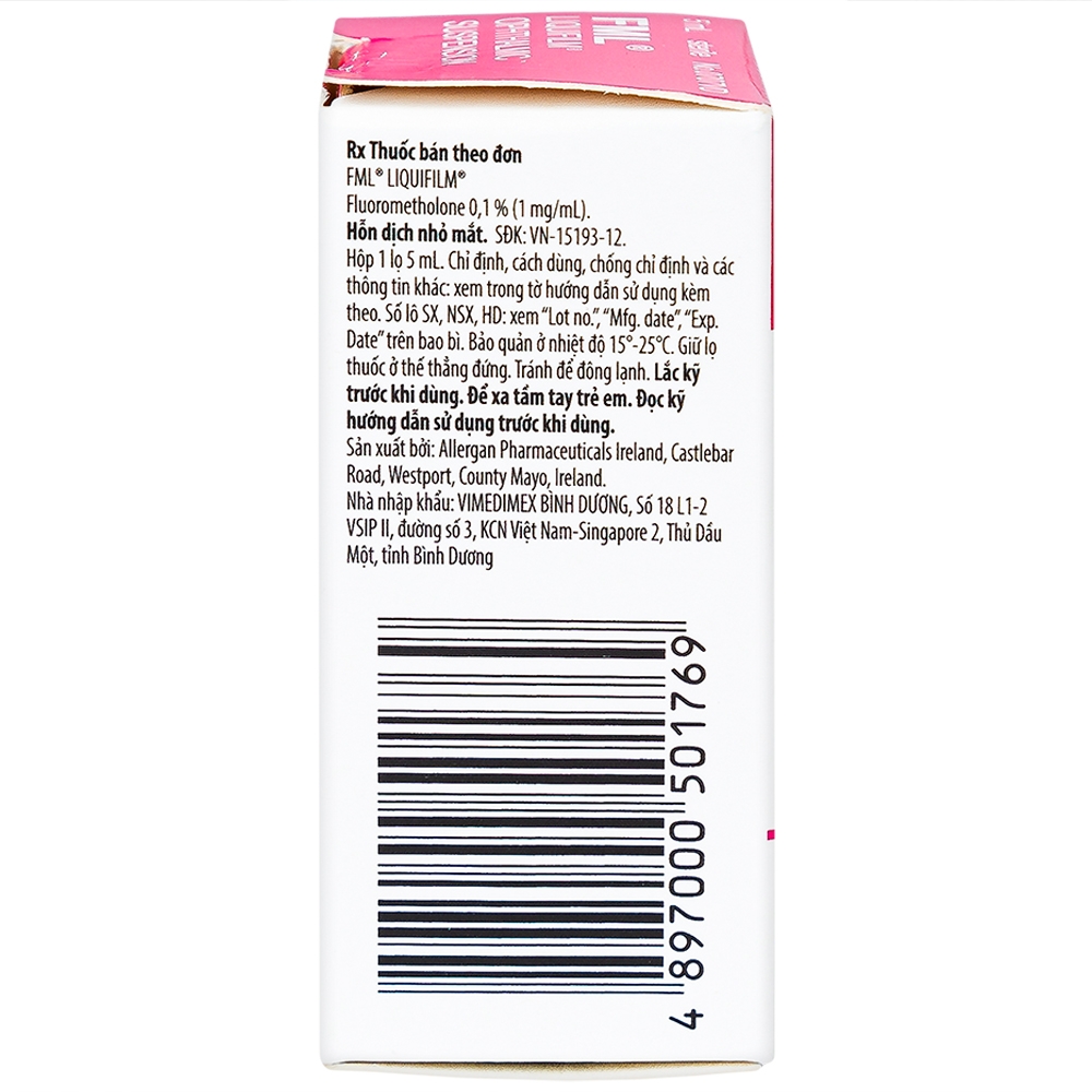 Thuốc nhỏ mắt FML Allergan điều trị viêm mí mắt, kết mạc nhãn cầu (5ml)