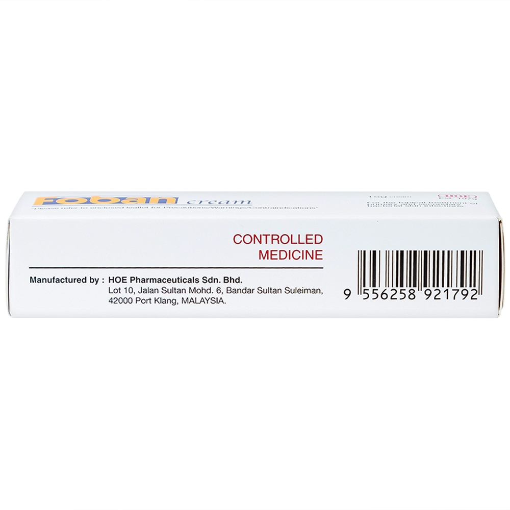 Kem Foban Cream điều trị tổn thương da do Staphylococcus, Streptococcus (15g)