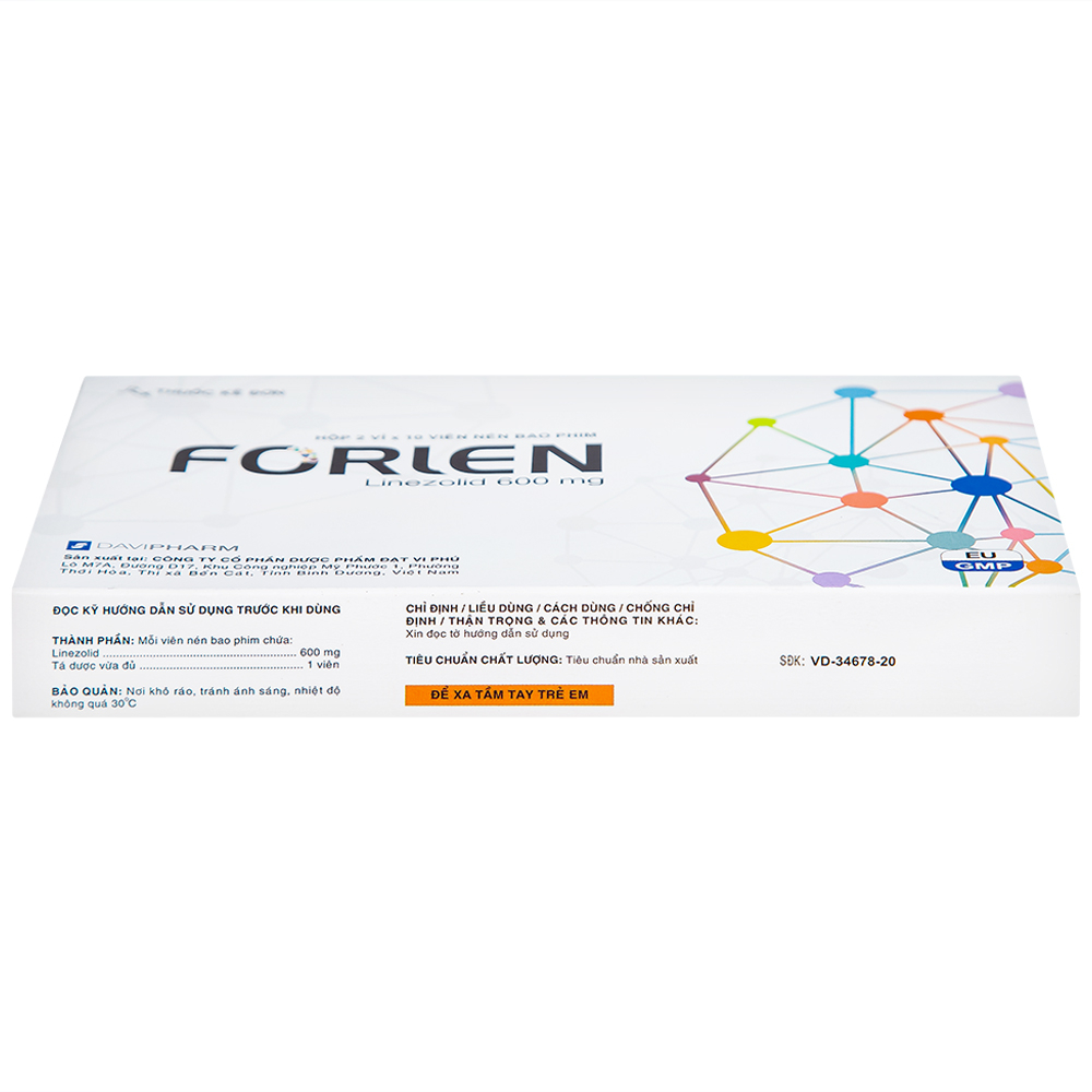 Thuốc Forlen Davipharm điều trị nhiễm trùng (2 vỉ x 10 viên)