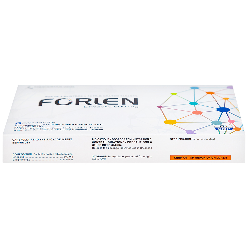 Thuốc Forlen Davipharm điều trị nhiễm trùng (2 vỉ x 10 viên)