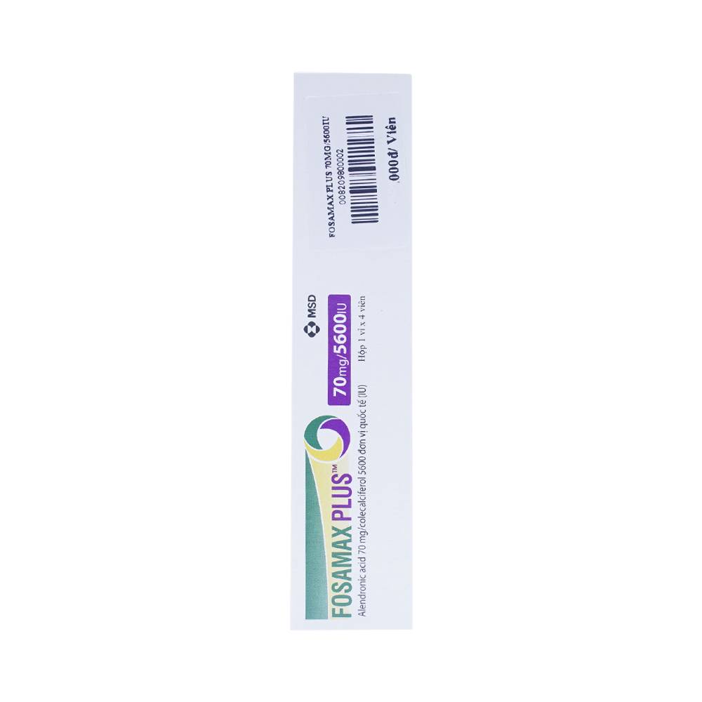 Thuốc Fosamax Plus 70mg/5600IU MSD điều trị loãng xương (1 vỉ x 4 viên)