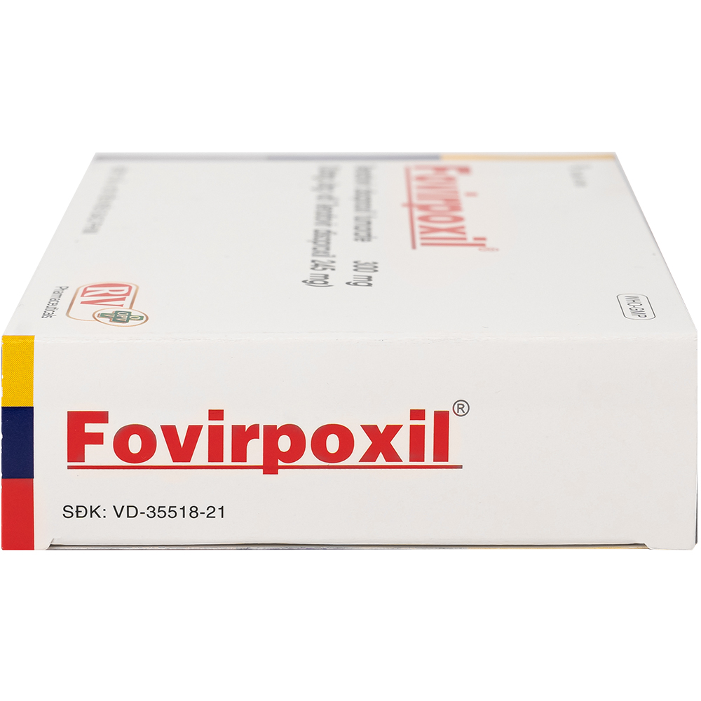 Thuốc Fovirpoxil 300mg OPV điều trị viêm gan B mạn tính và HIV-1 ở người lớn (3 vỉ x 10 viên)