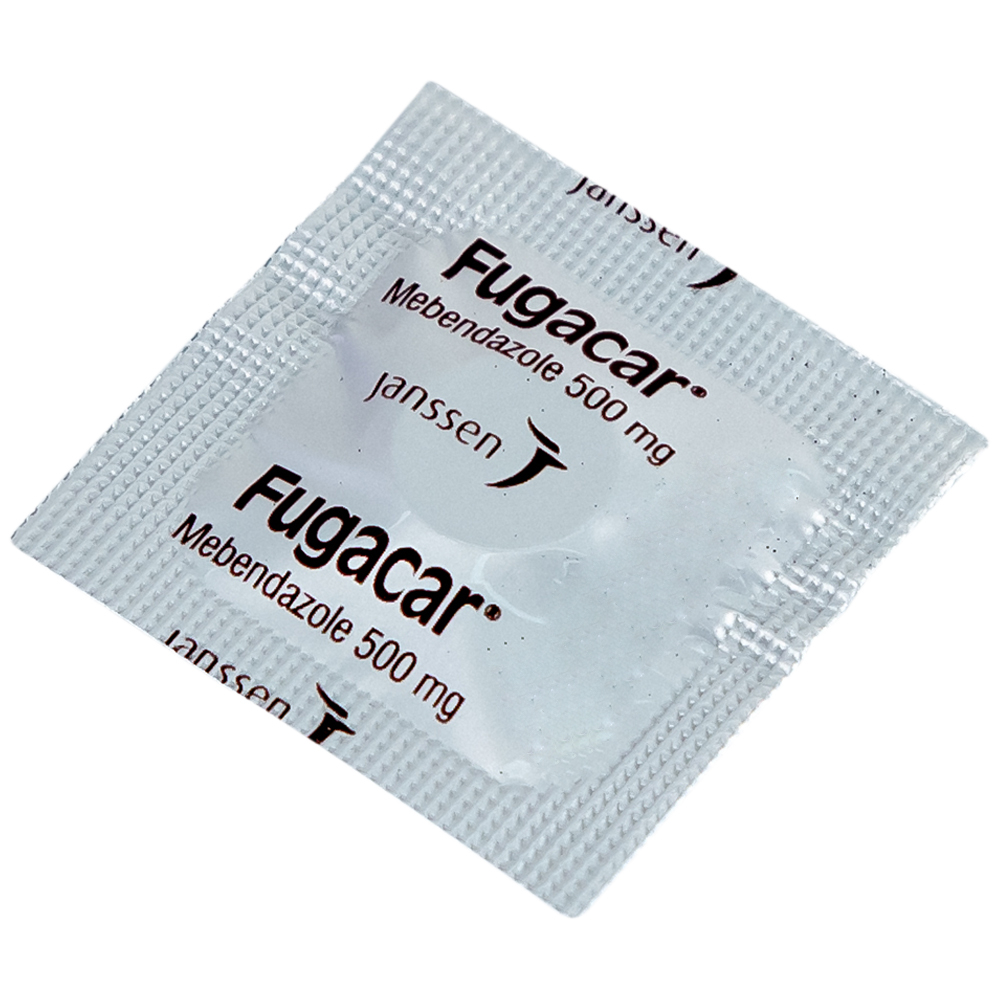 Thuốc Fugacar Janssen hương socola điều trị nhiễm một hay nhiều loại giun đường ruột (1 viên)