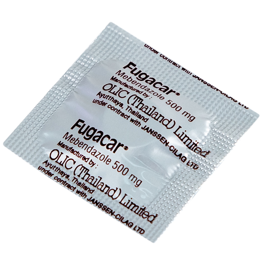 Thuốc Fugacar Janssen hương socola điều trị nhiễm một hay nhiều loại giun đường ruột (1 viên)