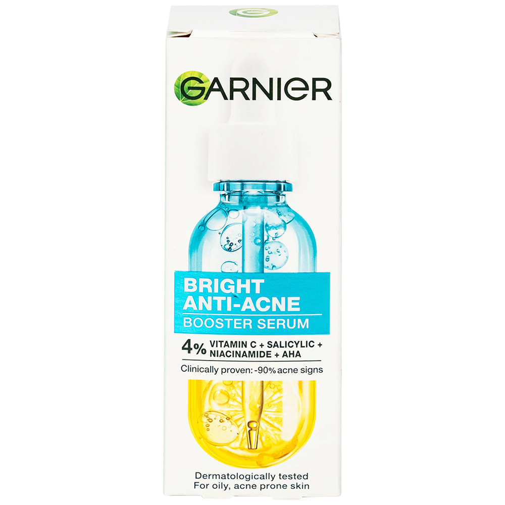 Tinh chất ngừa mụn Garnier Skin Naturals Bright Complete Anti Acne Booster Serum 30ml