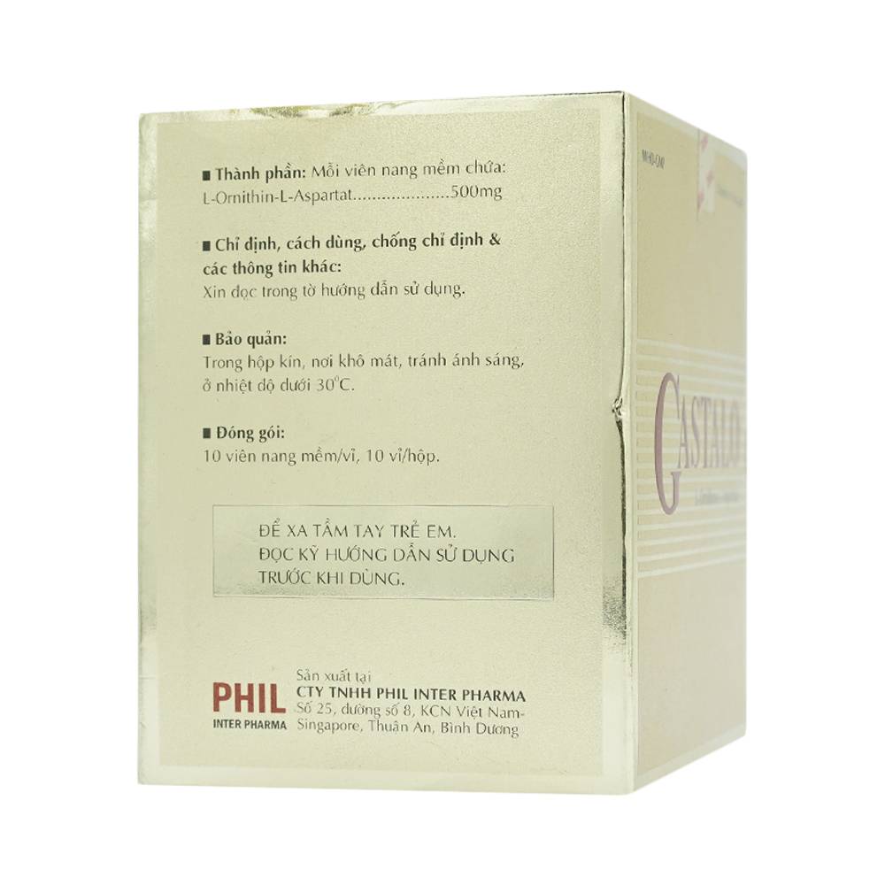 Thuốc Gastalo Phil điều trị tăng Ammoniac huyết trong bệnh gan cấp và mãn tính (10 vỉ x 10 viên)