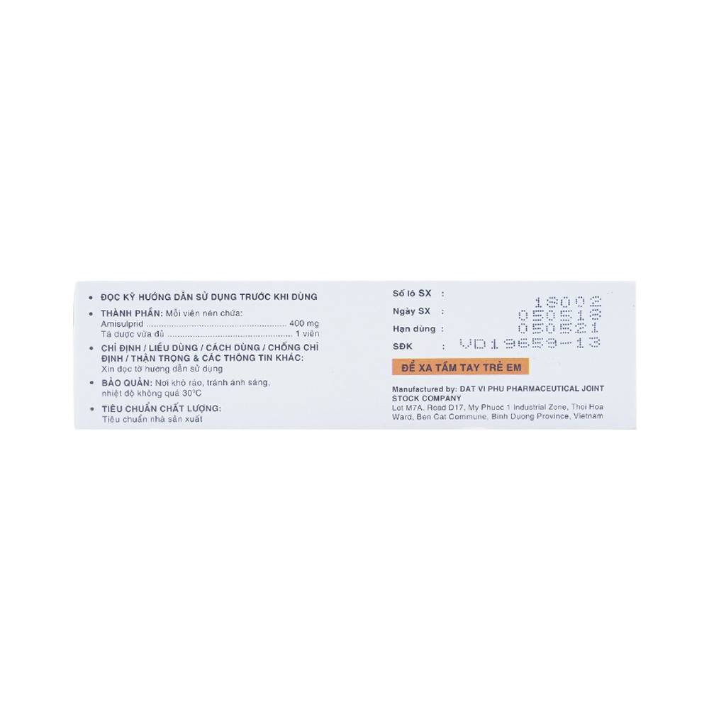 Thuốc Gayax 400 Davipharm điều trị tâm thần phân liệt (4 vỉ x 7 viên)