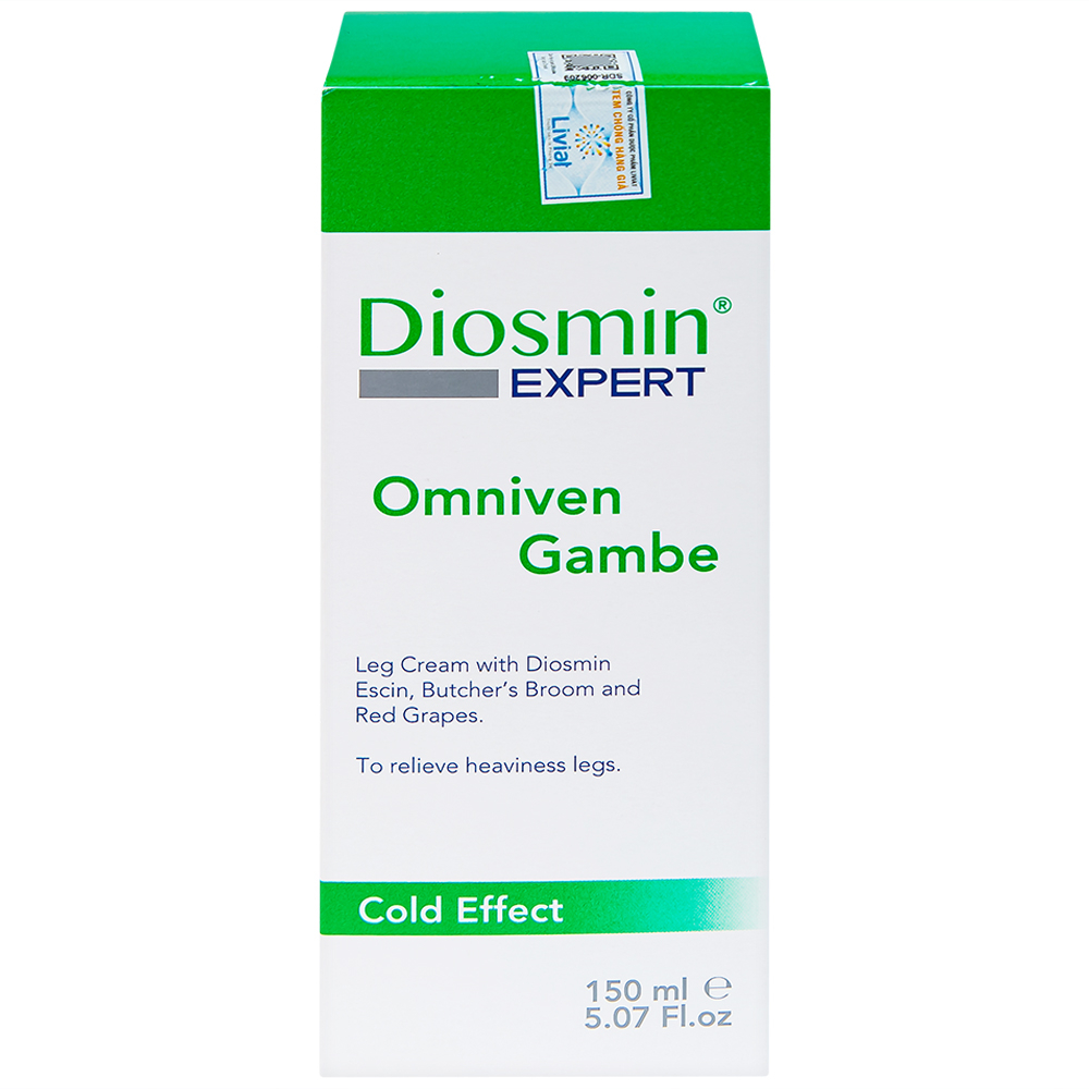 Gel bôi suy giãn tĩnh mạch chân Diosmin Expert Omniven Gambe (150ml)