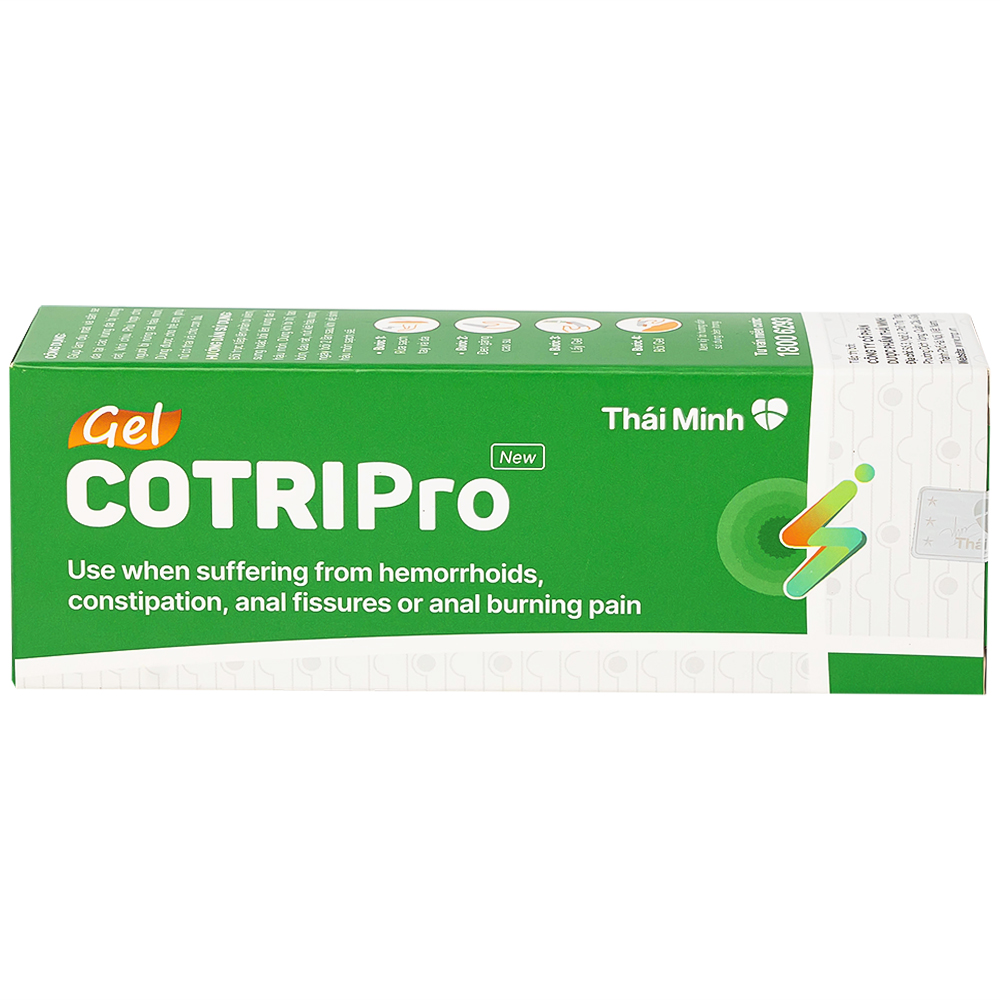 Gel bôi trĩ Cotripro giảm đau và làm dịu mát (25g)