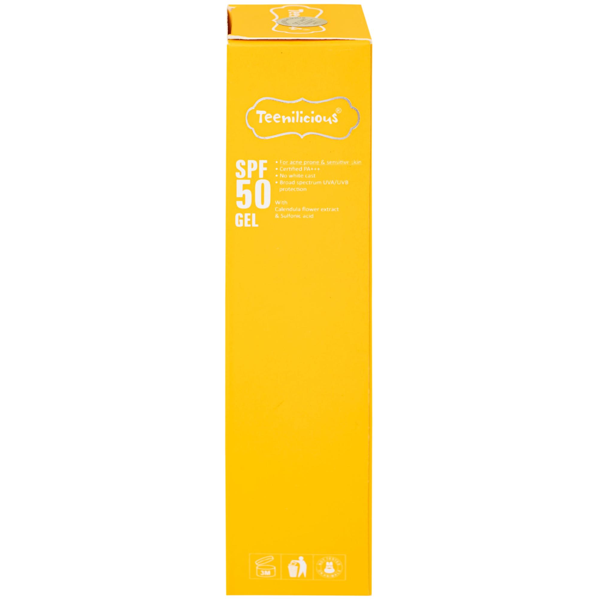 Gel chống nắng cho da mụn và nhạy cảm Teenilicious SPF50 PA+++ hộp 75g
