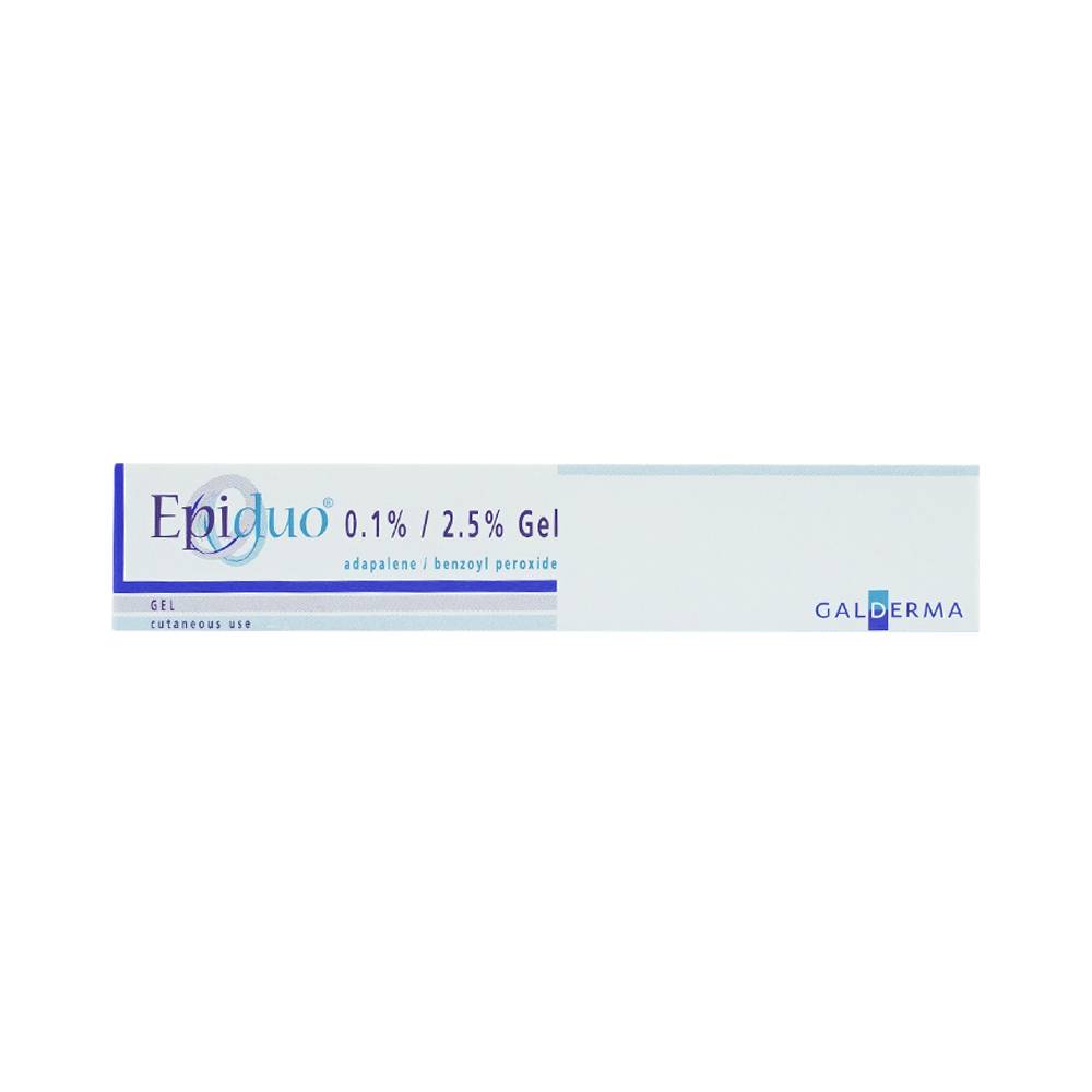 Gel bôi ngoài da Epiduo 0.1%/2.5% Galderma điều trị mụn trứng cá (15g)
