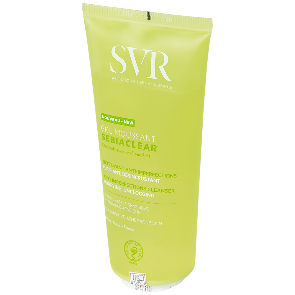 Gel rửa mặt không xà phòng cho da dầu SVR Sebiaclear Moussant 200ml