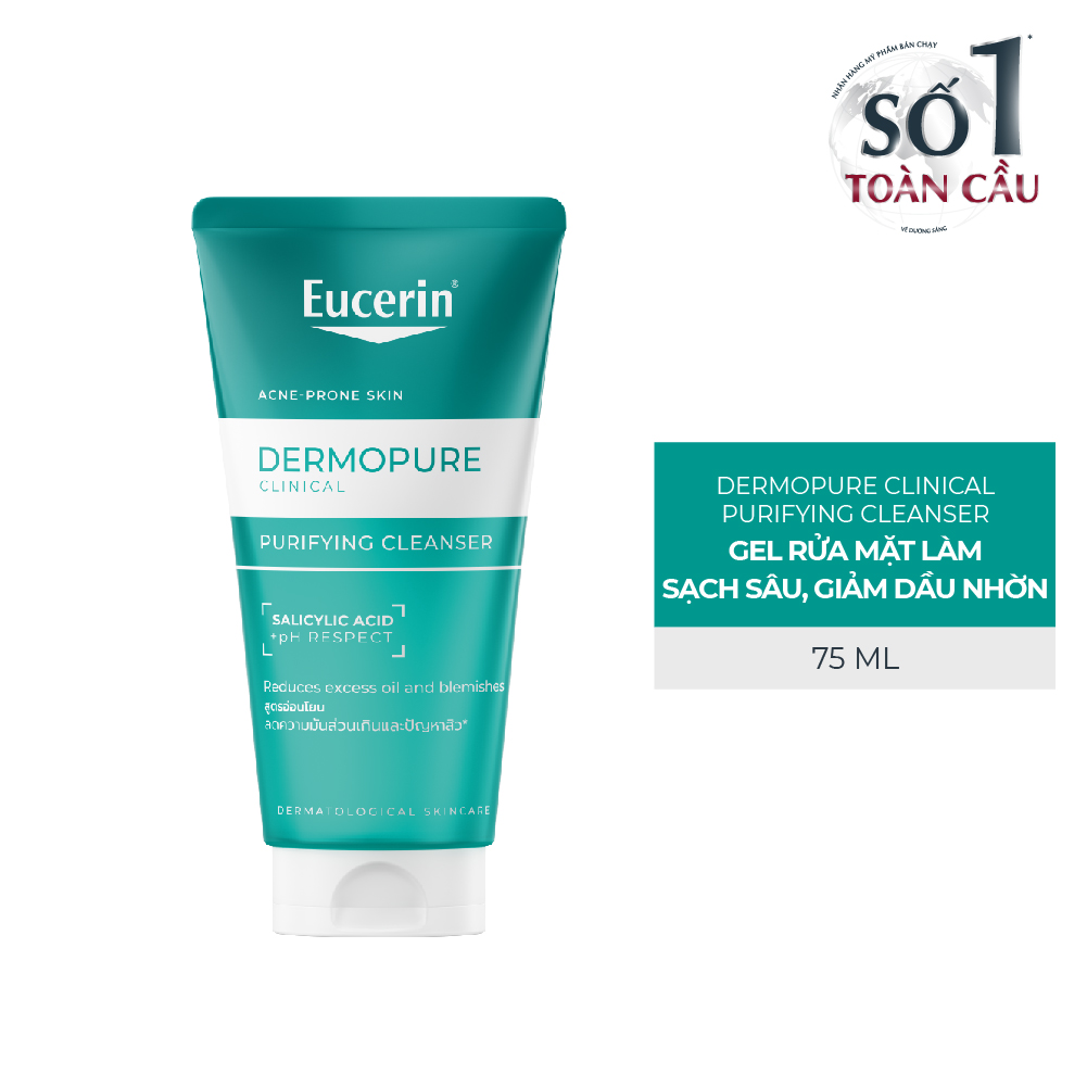 Gel rửa mặt Eucerin Dermopure Clinical Purifying Clearser dành cho da mụn (75ml)