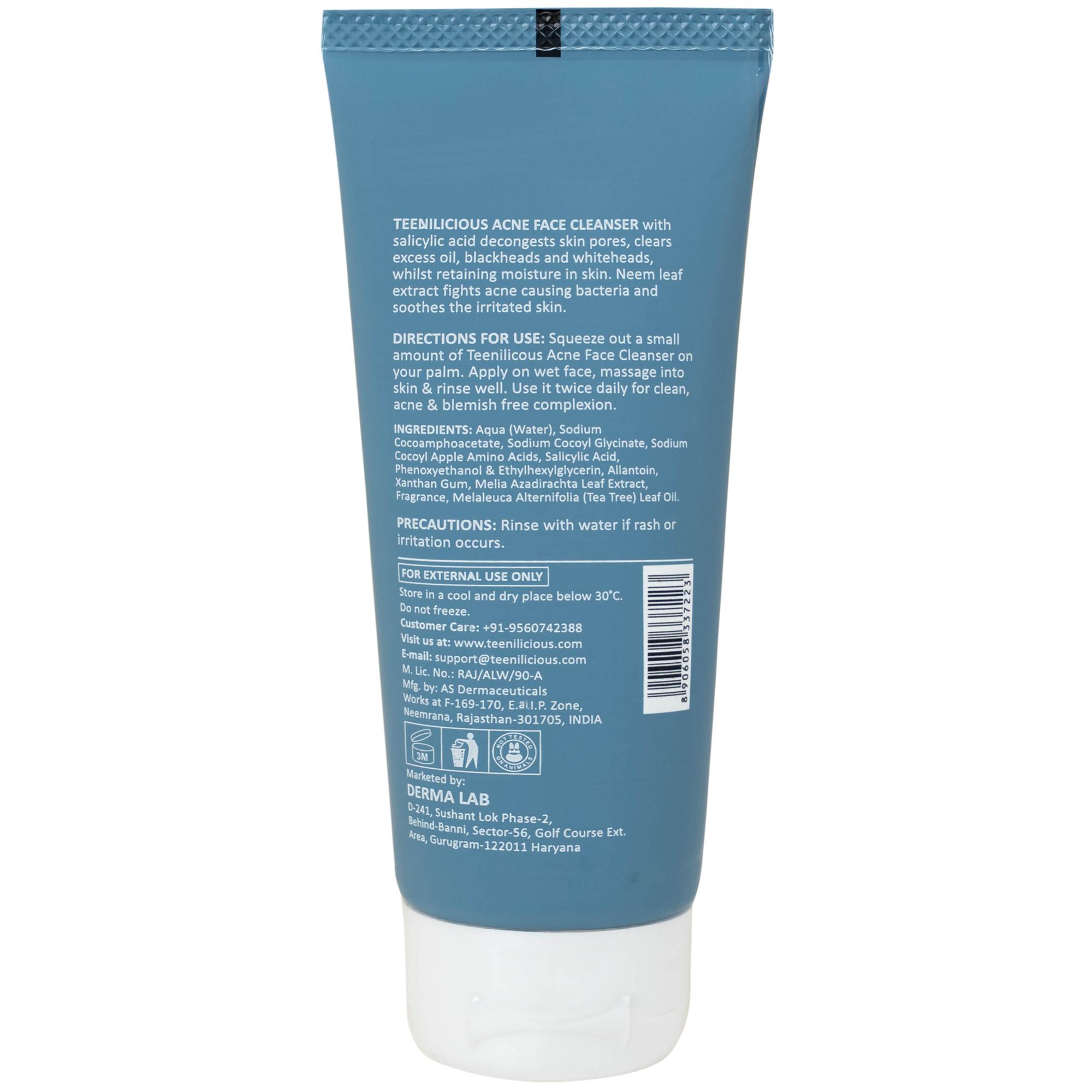 Gel rửa mặt ngừa mụn, sạch bã nhờn Teenilicious 60g