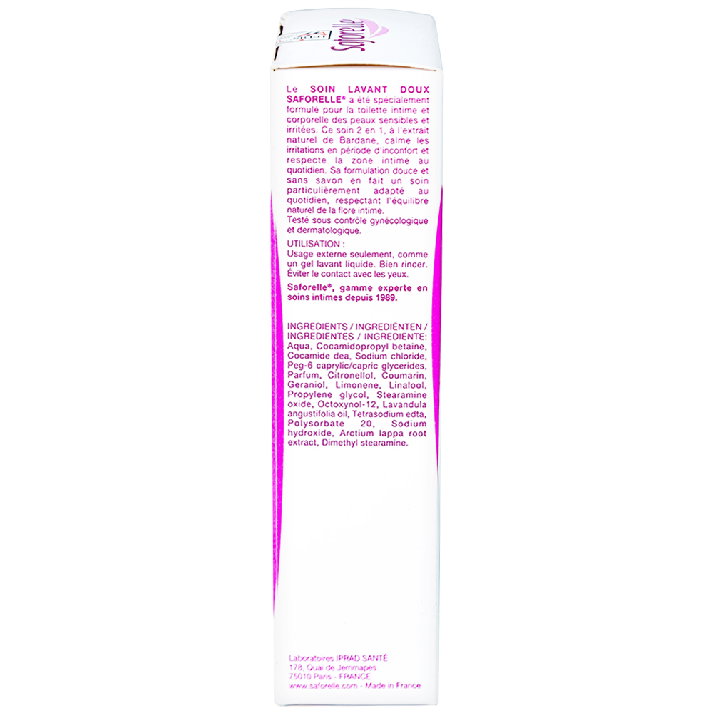 Gel rửa phụ khoa Saforelle dịu nhẹ và cân bằng độ pH (100ml)