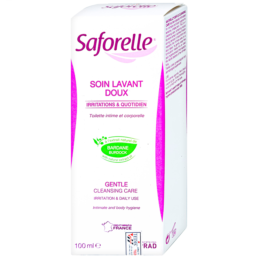 Gel rửa phụ khoa Saforelle dịu nhẹ và cân bằng độ pH (100ml)