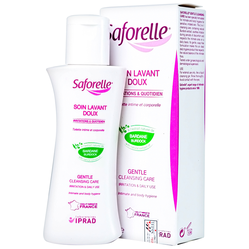 Gel rửa phụ khoa Saforelle dịu nhẹ và cân bằng độ pH (100ml)