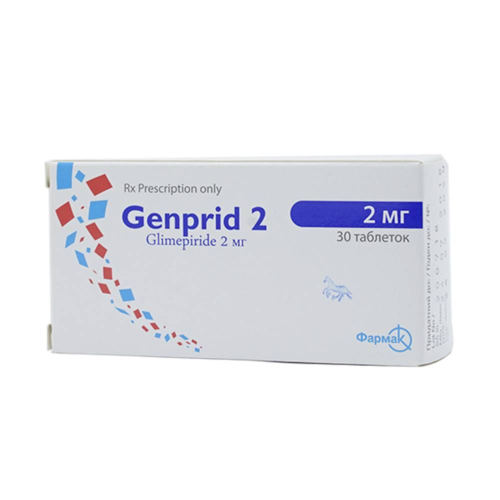 Thuốc Genprid 2 FARKMAK điều trị đái tháo đường típ 2 (3 vỉ x 10 viên)