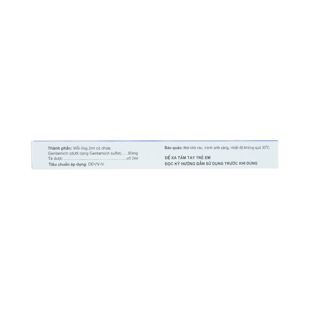 Dung dịch tiêm Gentamicin 80mg HDPharma điều trị nhiễm khuẩn nặng (10 ống x 2ml)