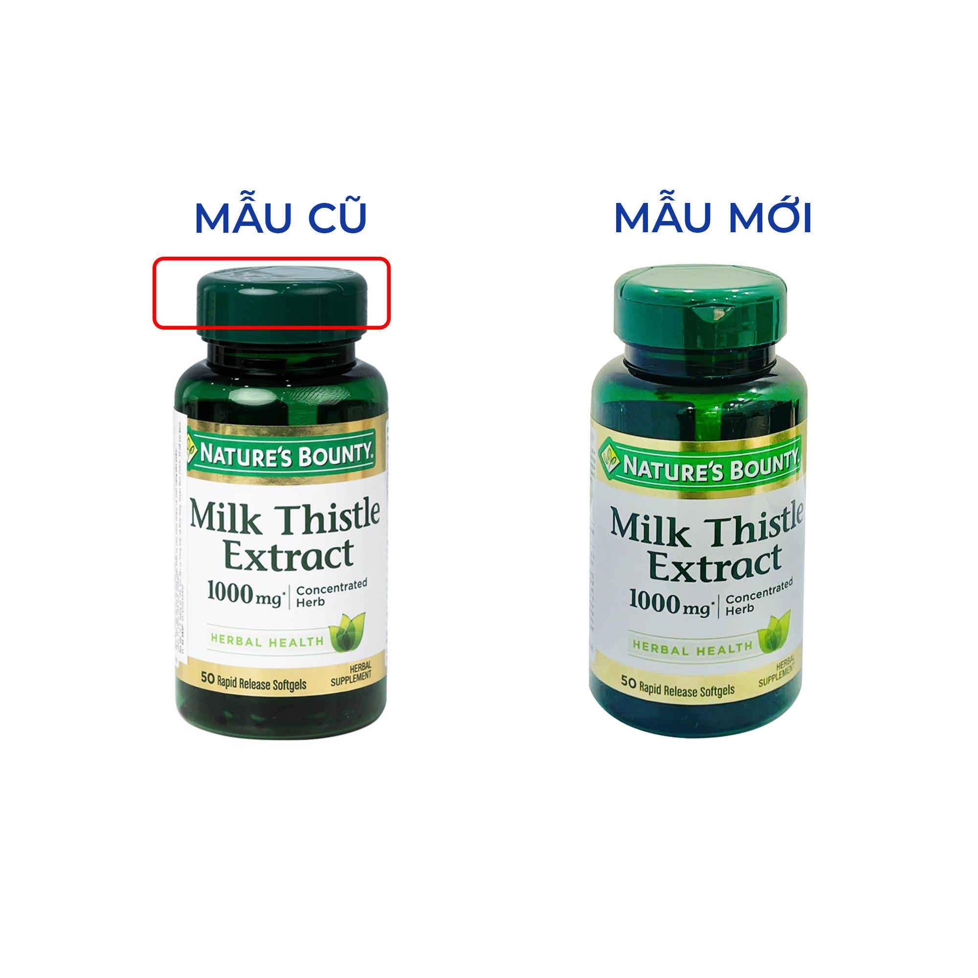 Viên uống hỗ trợ tăng cường chức năng gan, bảo vệ gan Milk Thistle Nature's Bounty (50 viên)