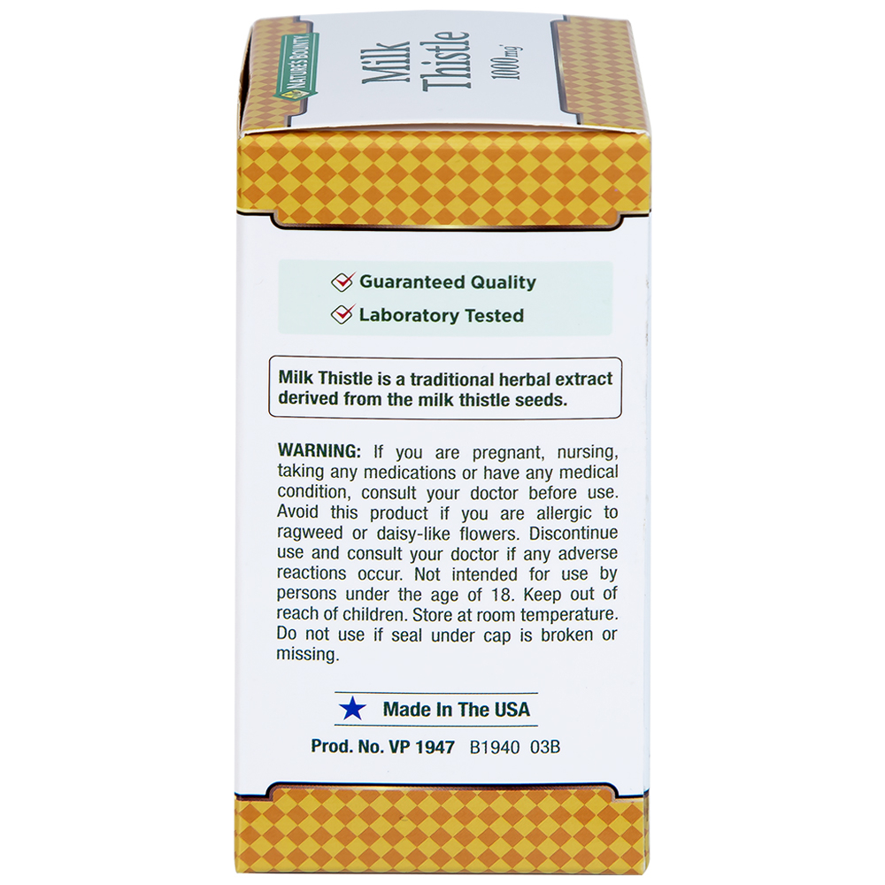Viên uống hỗ trợ tăng cường chức năng gan, bảo vệ gan Milk Thistle Nature's Bounty (50 viên)