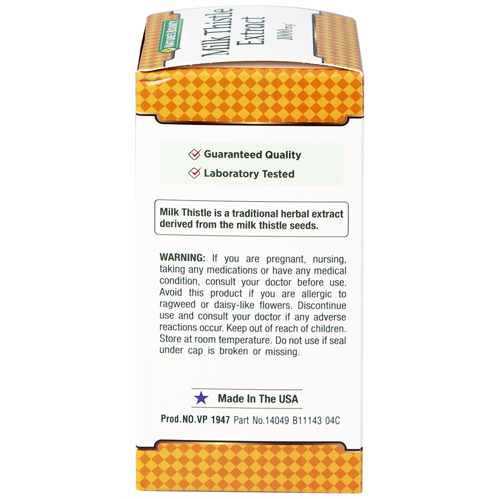 Viên uống hỗ trợ tăng cường chức năng gan, bảo vệ gan Milk Thistle Nature's Bounty (50 viên)