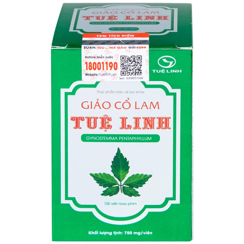 Viên giúp giảm nguy cơ đường huyết cao Giảo Cổ Lam Tuệ Linh (100 viên)