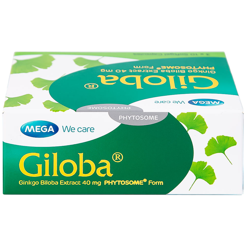 Thuốc Giloba 40mg MEGA We care điều trị suy tuần hoàn não (3 vỉ x 10 viên)