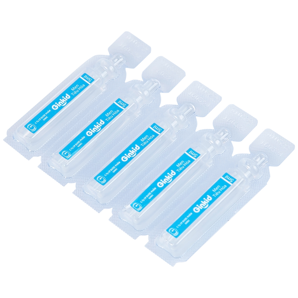Men Tiêu Hoá Ginkid bổ sung lợi khuẩn, giảm đầy bụng, khó tiêu, chướng bụng (4 vỉ x 5 ống x 5ml)