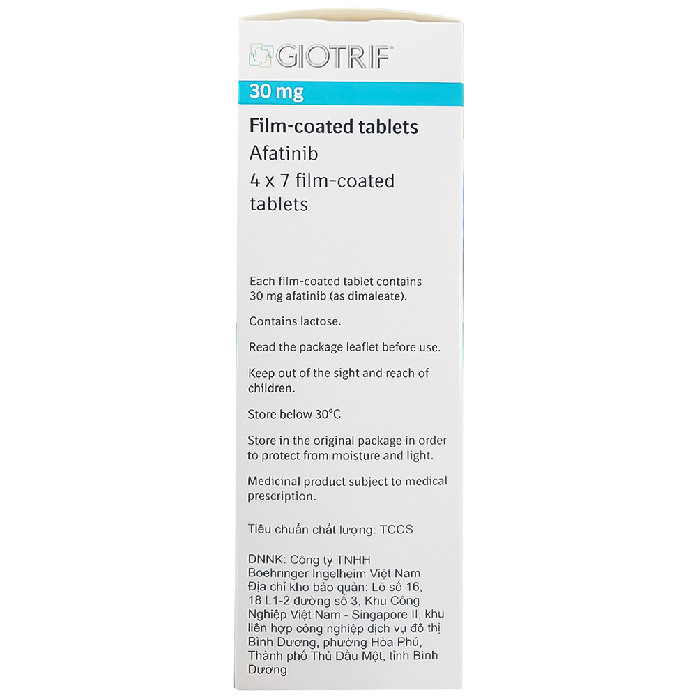 Thuốc Giotrif 30mg Boehringer điều trị ung thư phổi (4 vỉ x 7 viên)