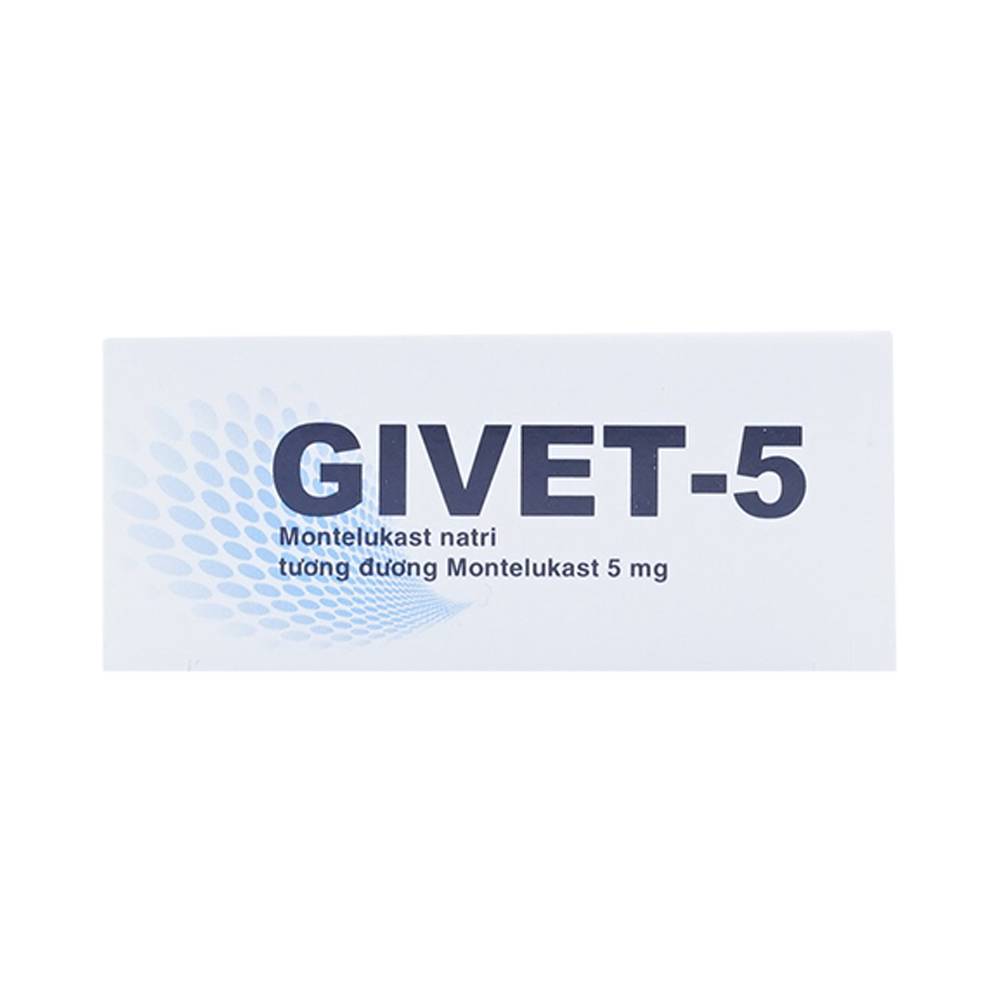 Thuốc Givet-5 phòng và điều trị viêm phế quản mạn tính (4 vỉ x 7 viên)