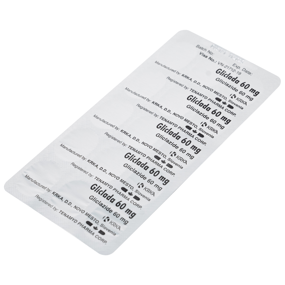 Thuốc Gliclada 60mg KRKA điều trị bệnh tiểu đường (2 vỉ x 15 viên)
