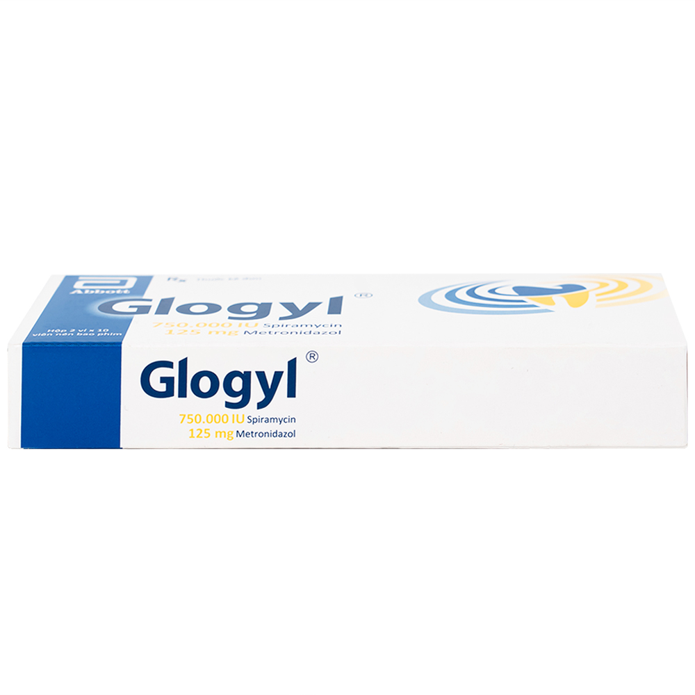 Viên nén Glogyl Glomed điều trị nhiễm khuẩn răng miệng cấp tính, mạn tính (2 vỉ x 10 viên)
