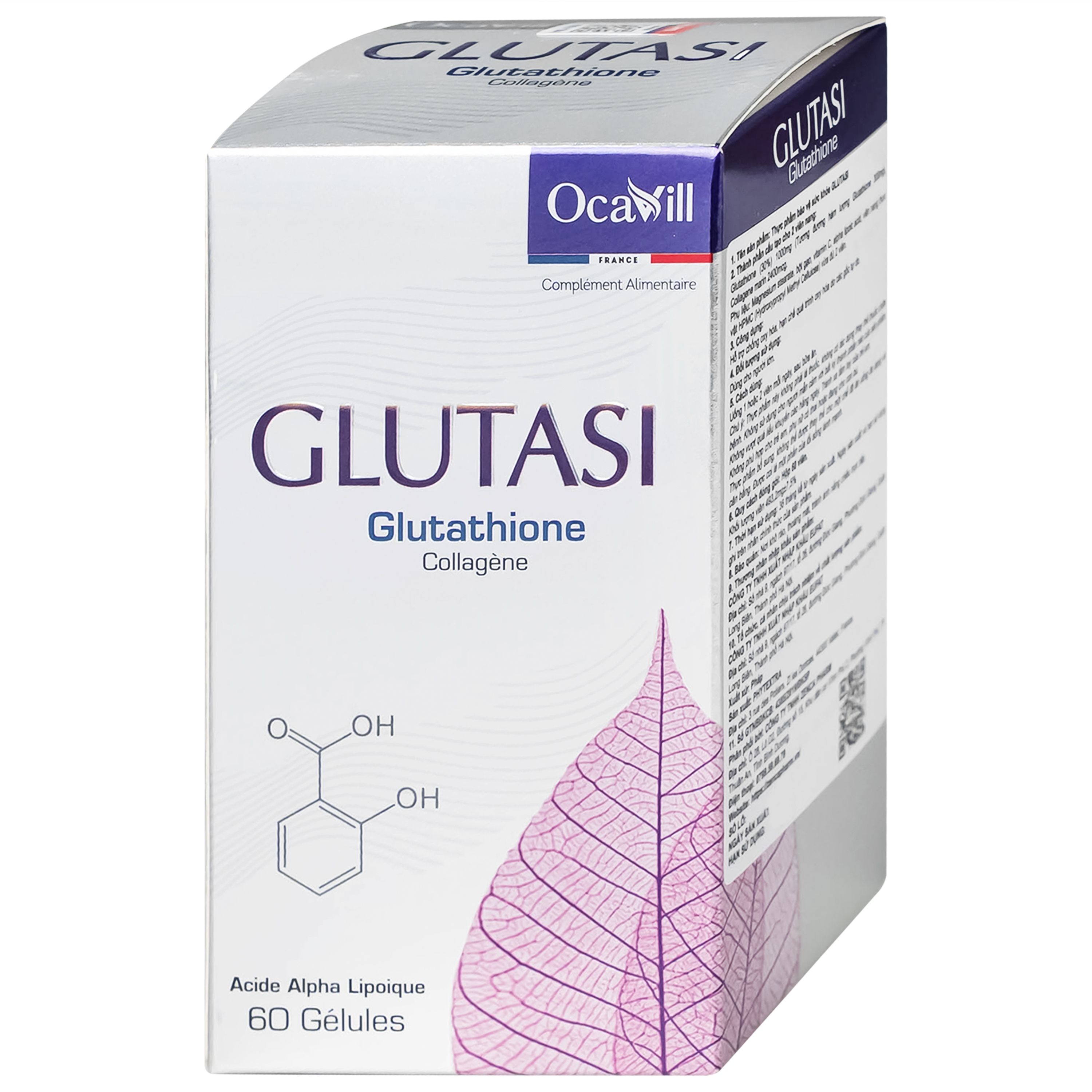 Viên uống hỗ trợ chống oxy hóa, hạn chế oxy hóa do gốc tự do Glutasi Ocavill (60 viên)