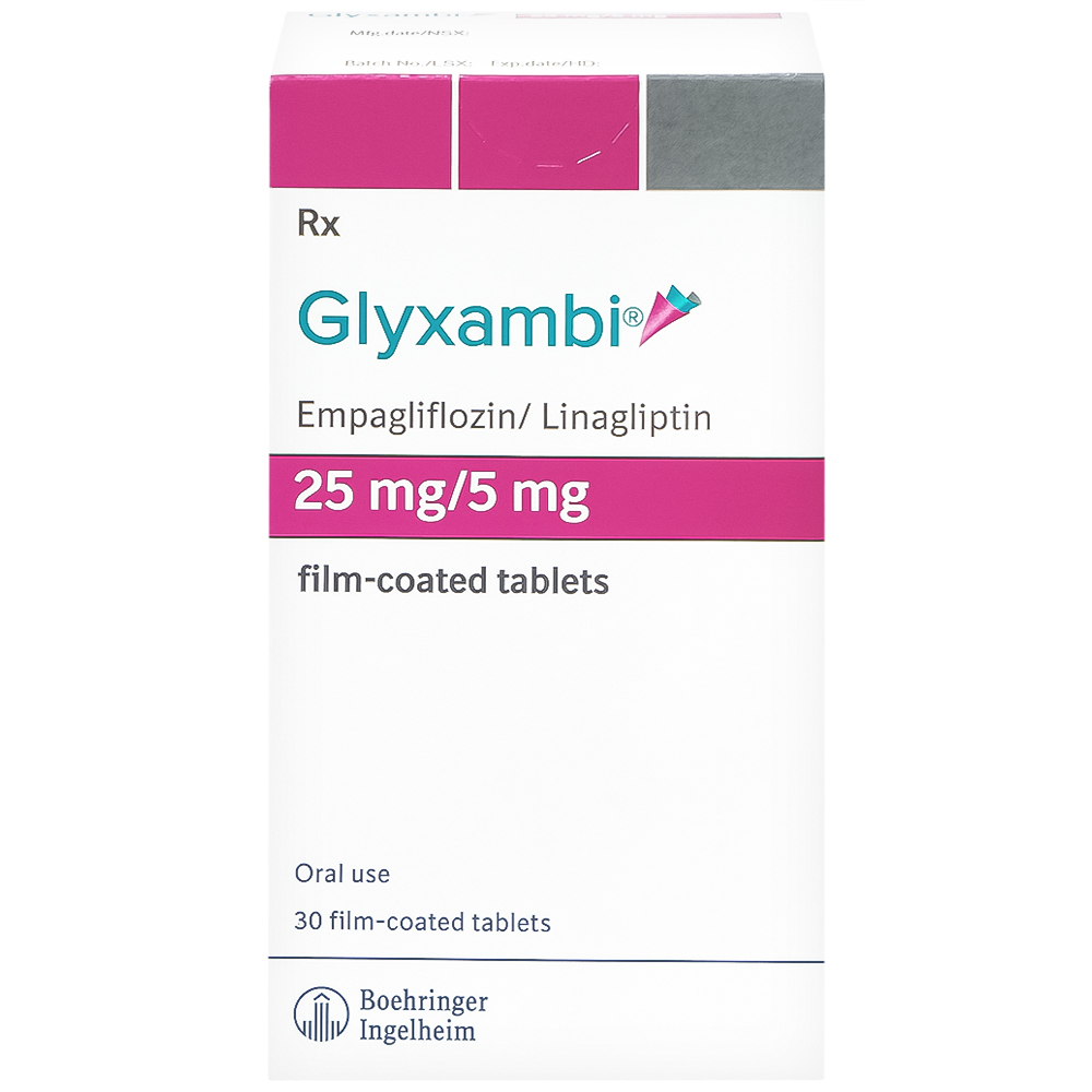 Thuốc Glyxambi 25mg/5mg Boehringer điều trị đái tháo đường típ 2 (3 vỉ x 10 viên)