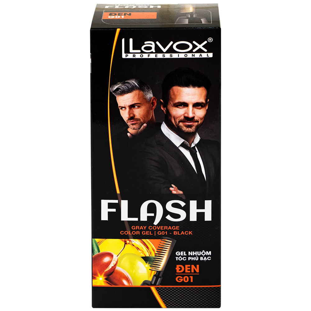 Dầu gội phủ bạc Lavox Flash màu đen G01 (150ml)