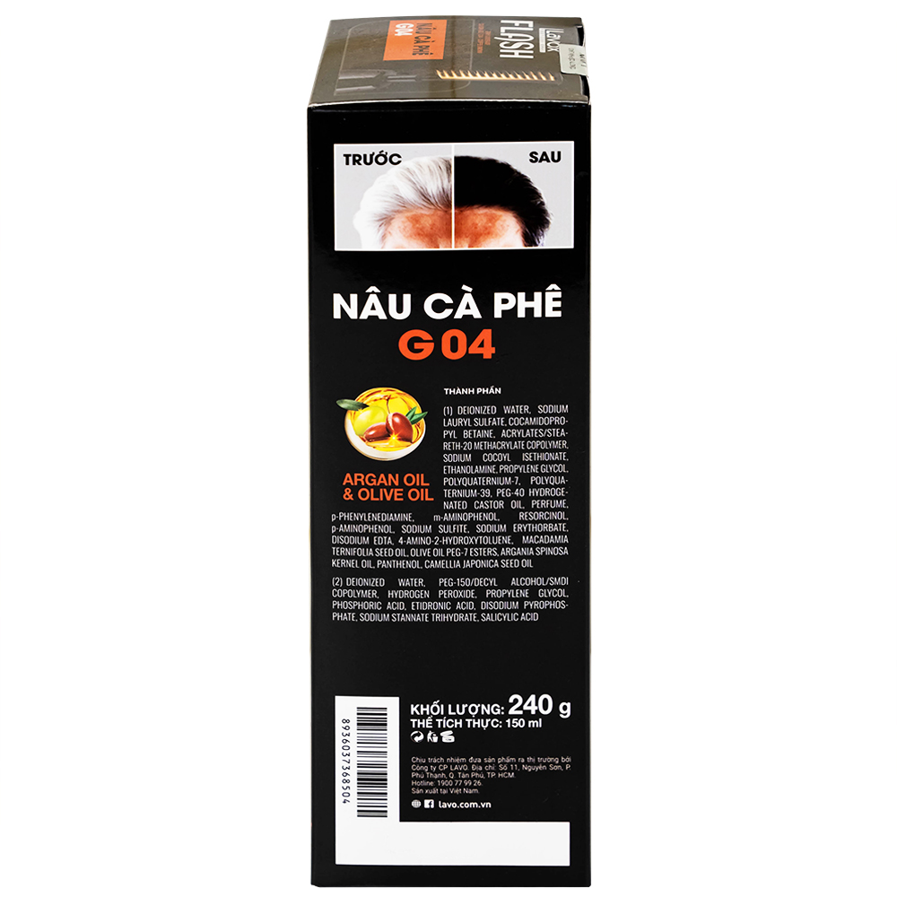 Gội phủ bạc Flash Lavox màu nâu cà phê G04 (150ml)