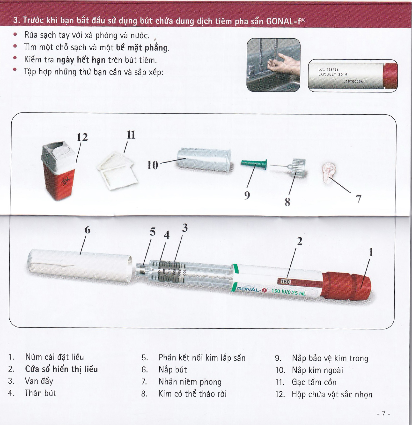 Gonal-F 150Iu Merck 0.24Ml  Thuốc Kích Thích Noãn Phát Triển
