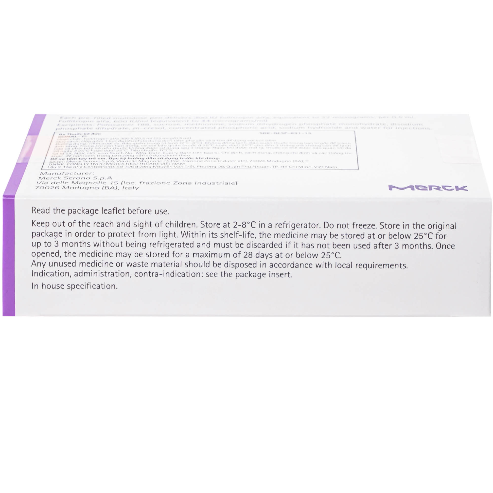 Gonal-F 300Iu Merck 0.5Ml Thuốc Kích Thích Noãn Phát Triển