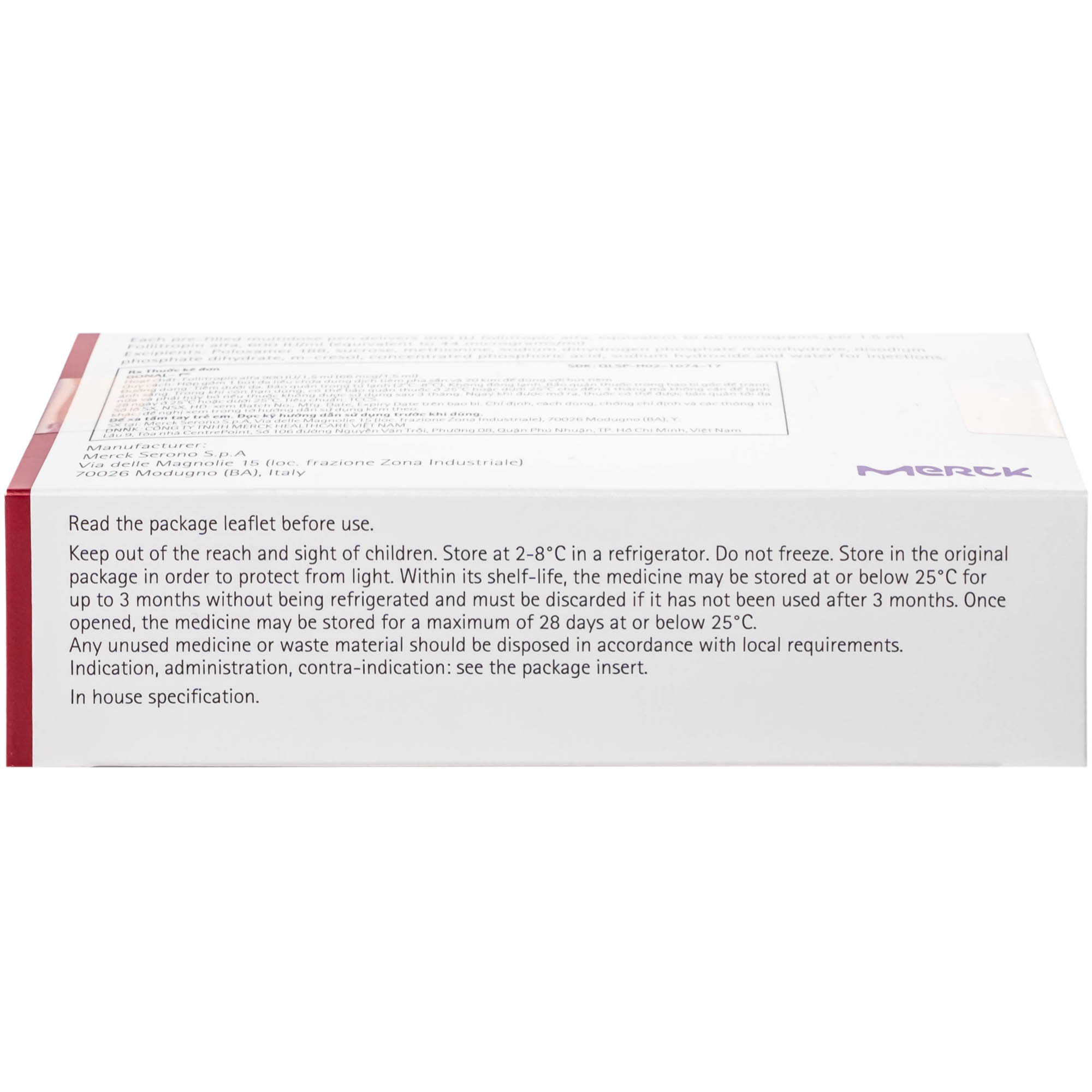 Gonal-F Pen 900Iu/1.5Ml Merck - Thuốc Kích Thích Noãn Phát Triển