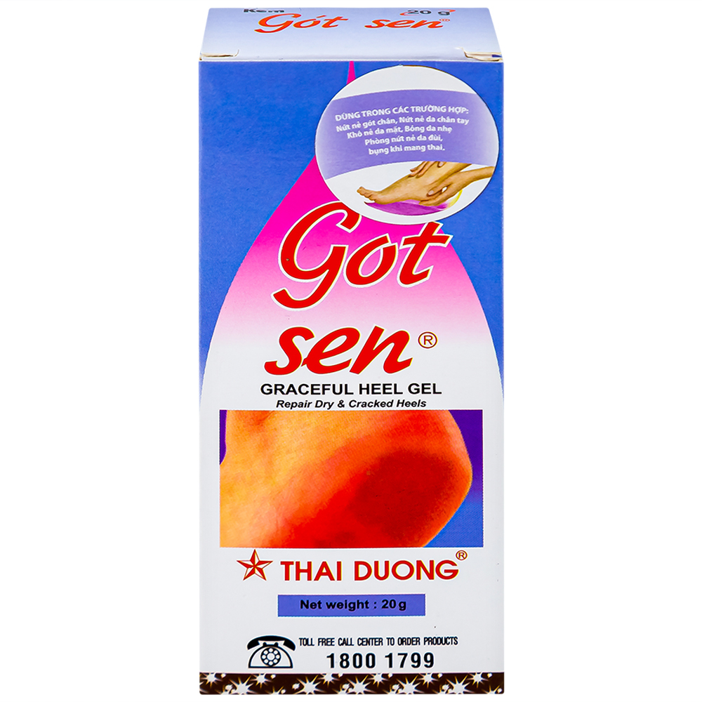 Kem bôi giảm nứt gót chân gót sen Thái Dương, dưỡng ẩm, mềm da 20g