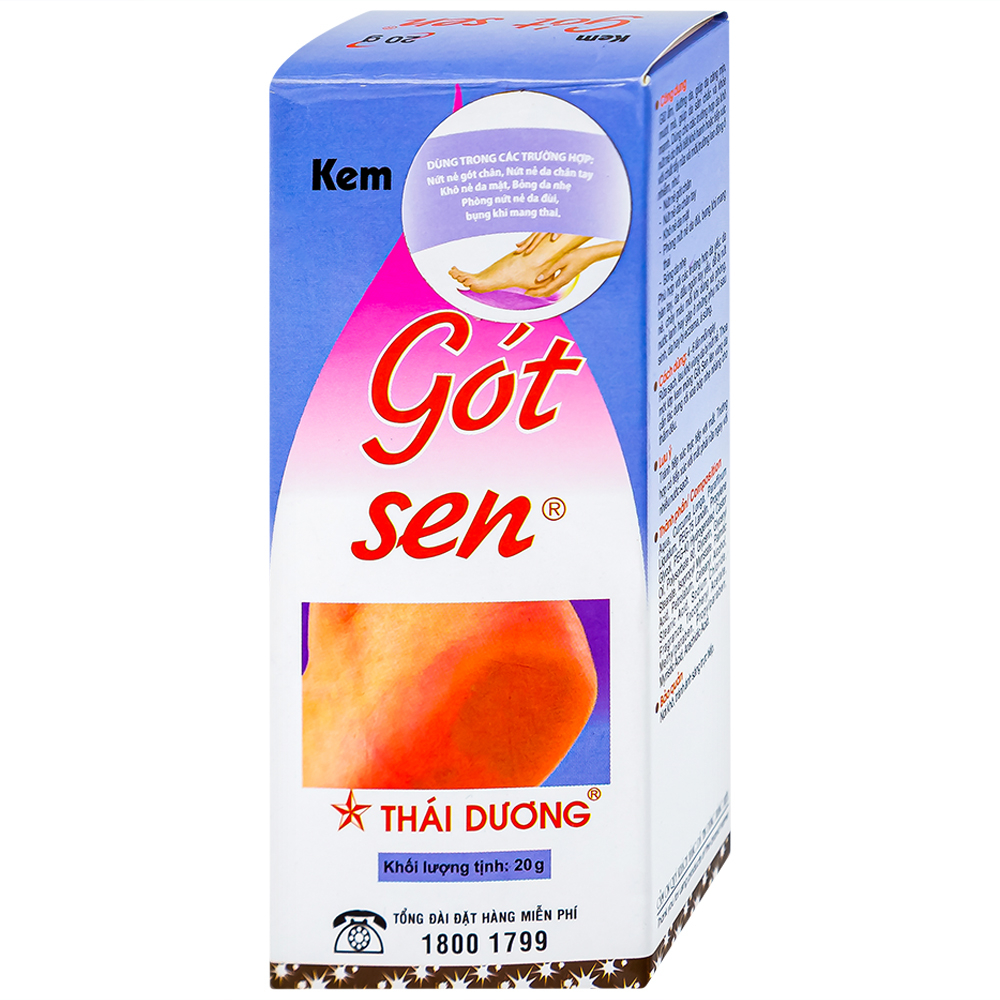 Kem bôi giảm nứt gót chân gót sen Thái Dương, dưỡng ẩm, mềm da 20g