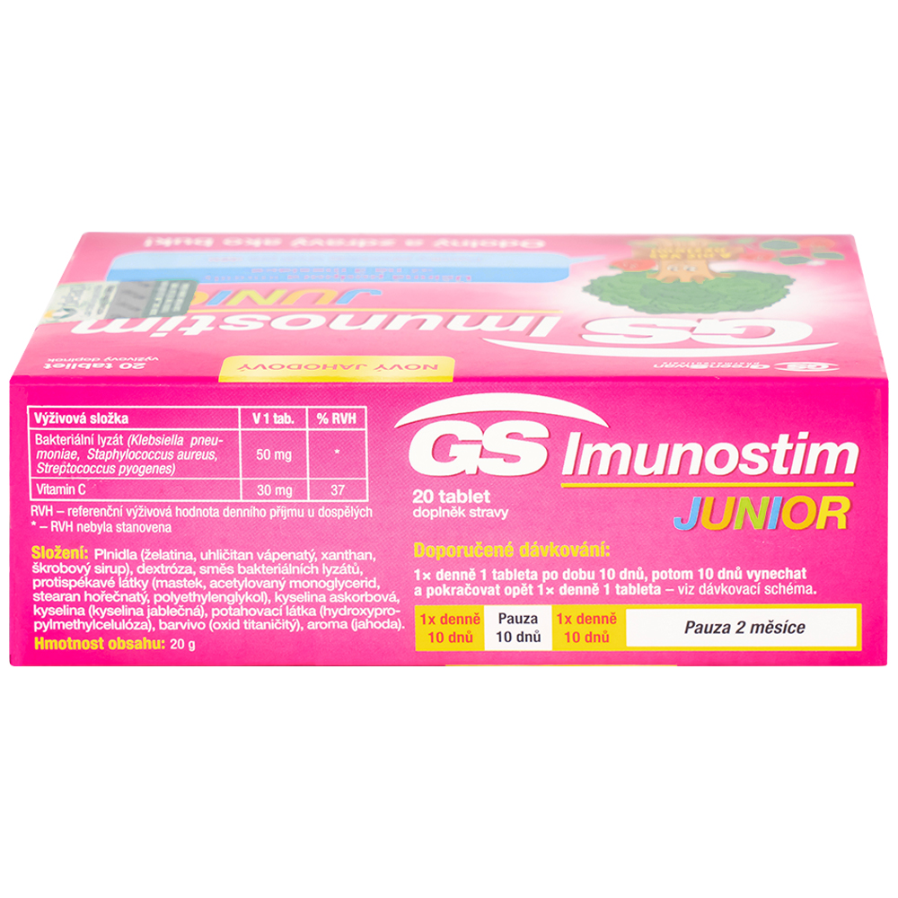 Viên giúp giảm nguy cơ viêm mũi họng GS Imunostim Junior (2 vỉ x 10 viên)
