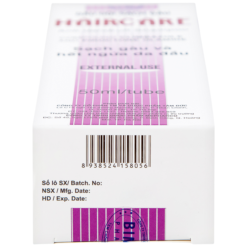 Dầu gội Haircare Bimex dưỡng tóc, ngăn ngừa gàu (50ml)