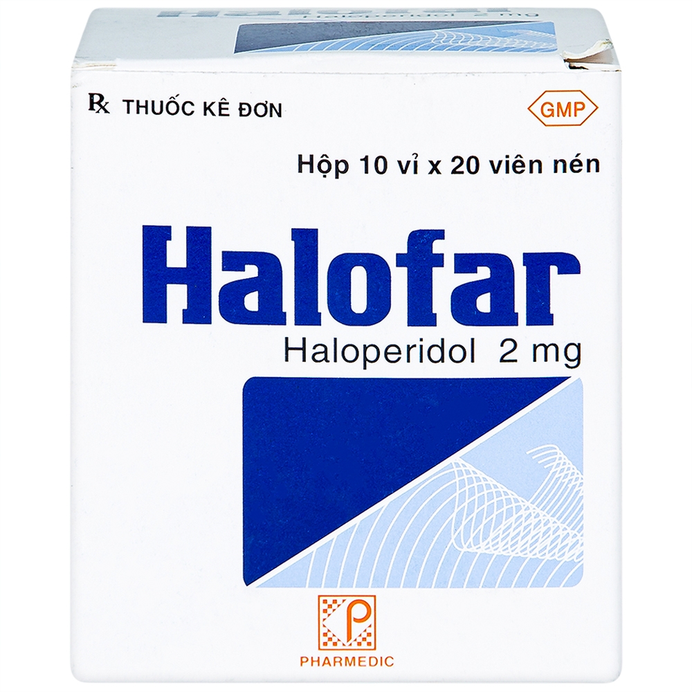Thuốc Halofar Pharmedic điều trị các biểu hiện rối loạn tâm thần (10 vỉ x 20 viên)