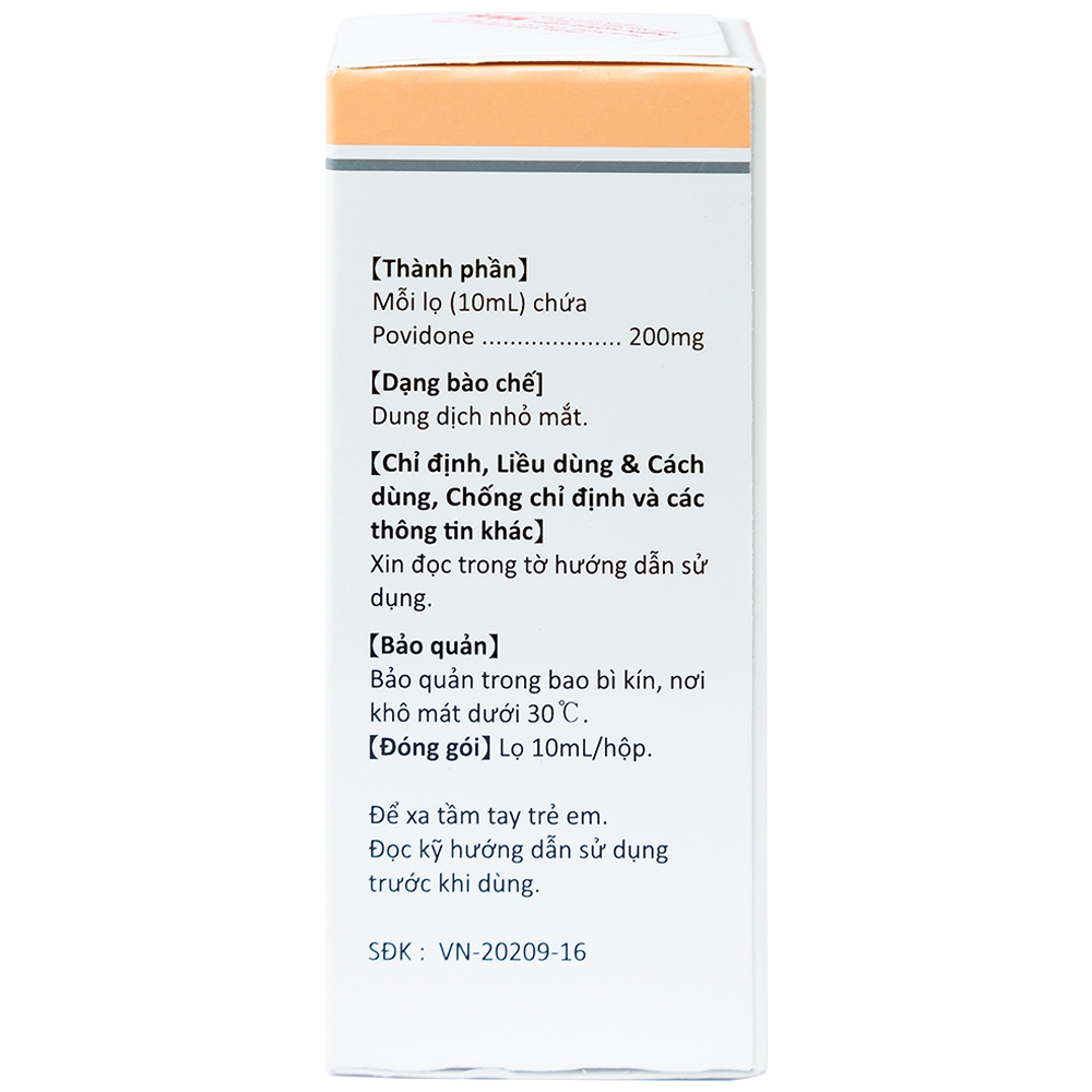 Thuốc nhỏ mắt Hanvidon 10ml Hanlim dùng trong khô mắt, mang kính sát tròng cứng