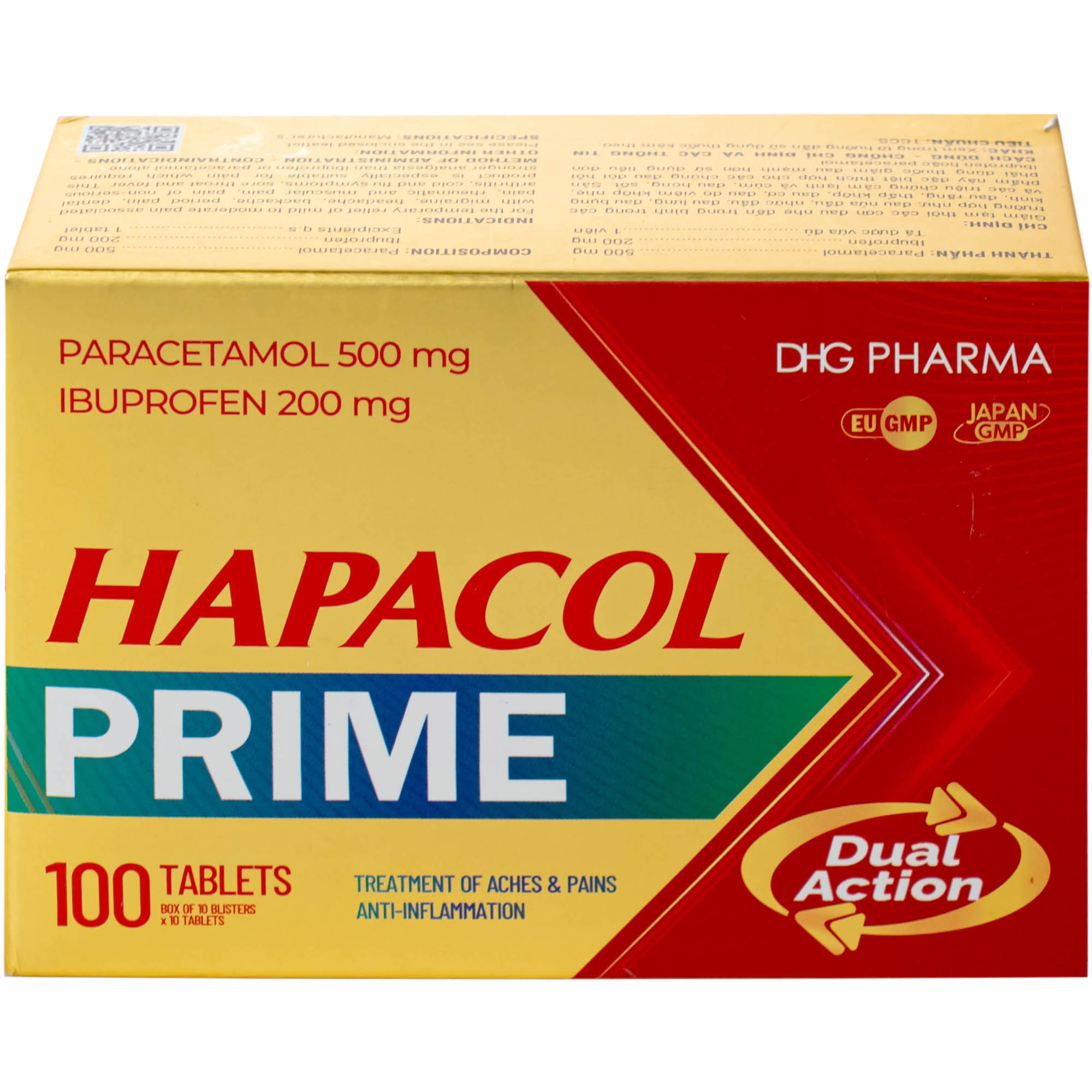 Hapacol Prime Đau Nhức Kháng Viêm Dhg Pharma 10X10